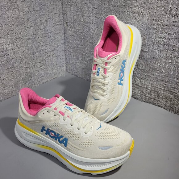 Hoka One One Bondi 9 Women's Size 10D US Alabaster Birch Running Shoes 1162014 - Picture 9 of 11